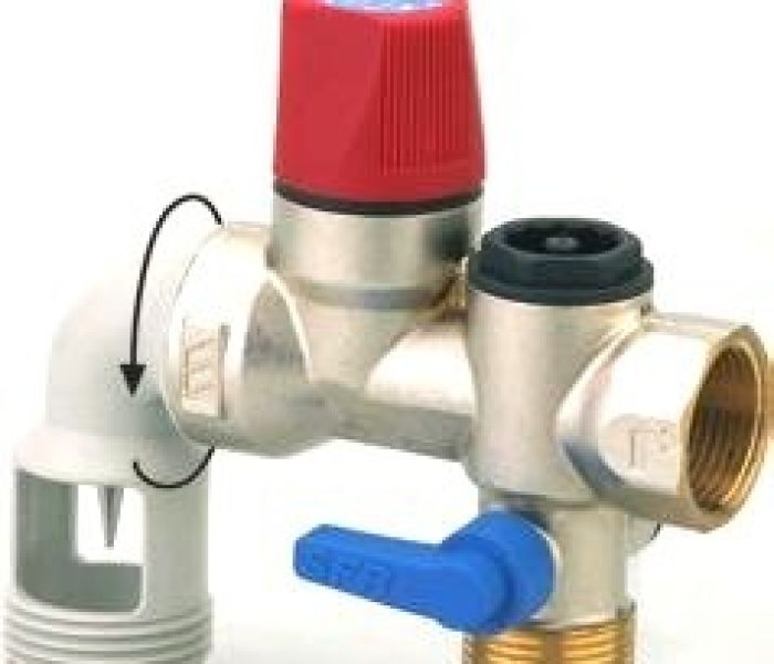 Groupe de sécurité coudé 3/4" inox